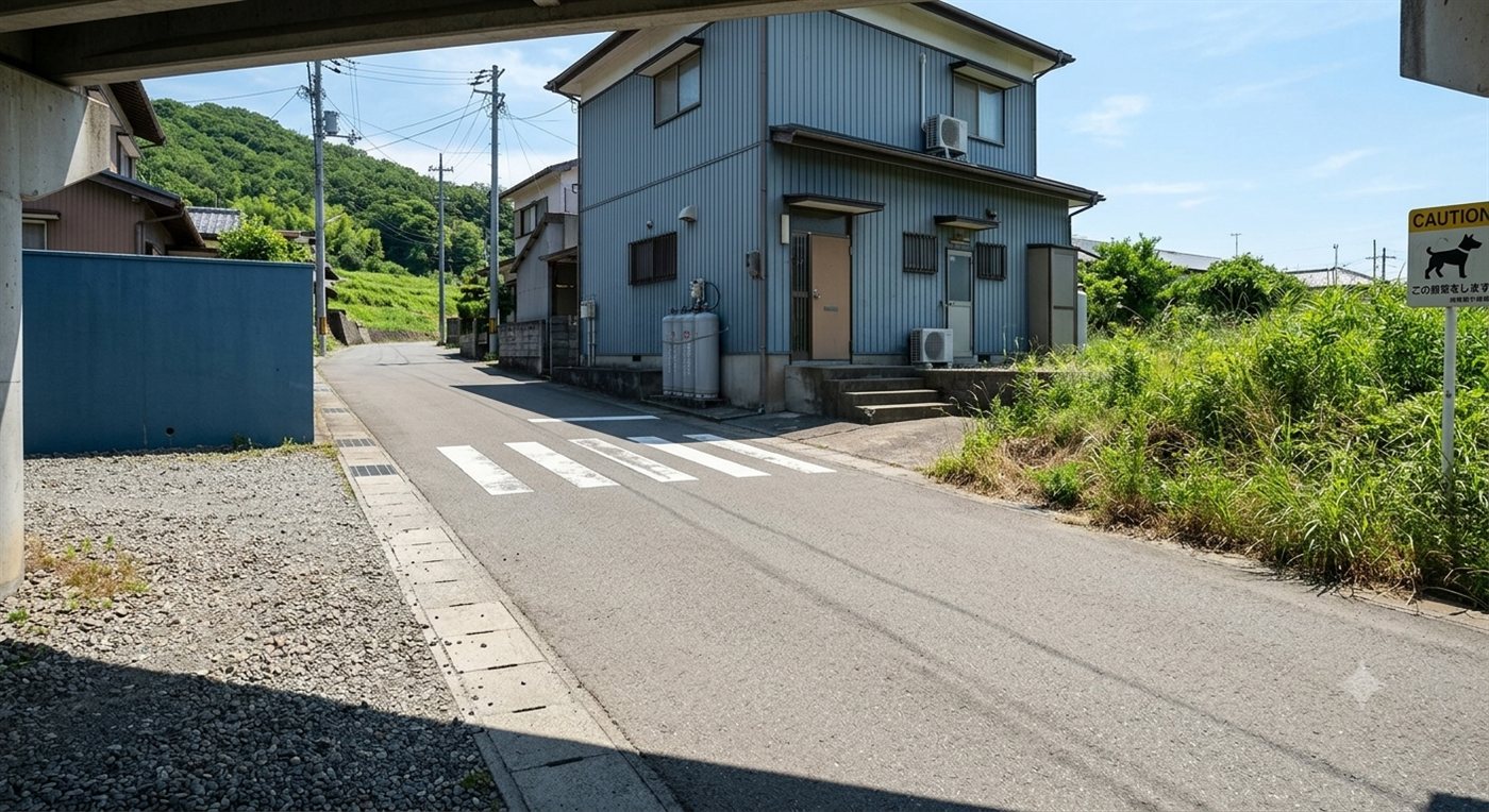 2. 側道に入ります