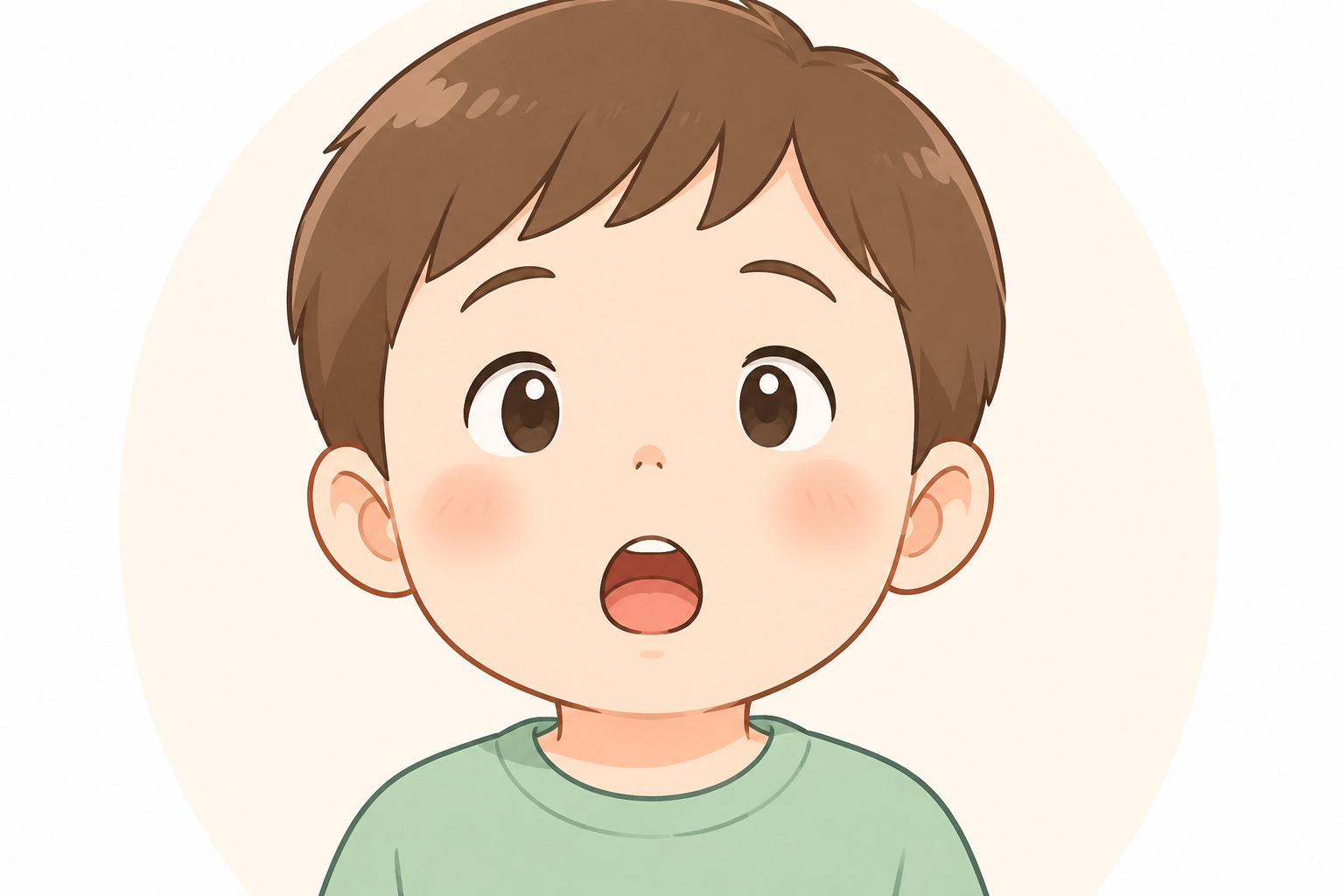 お口ぽかんのお子さま